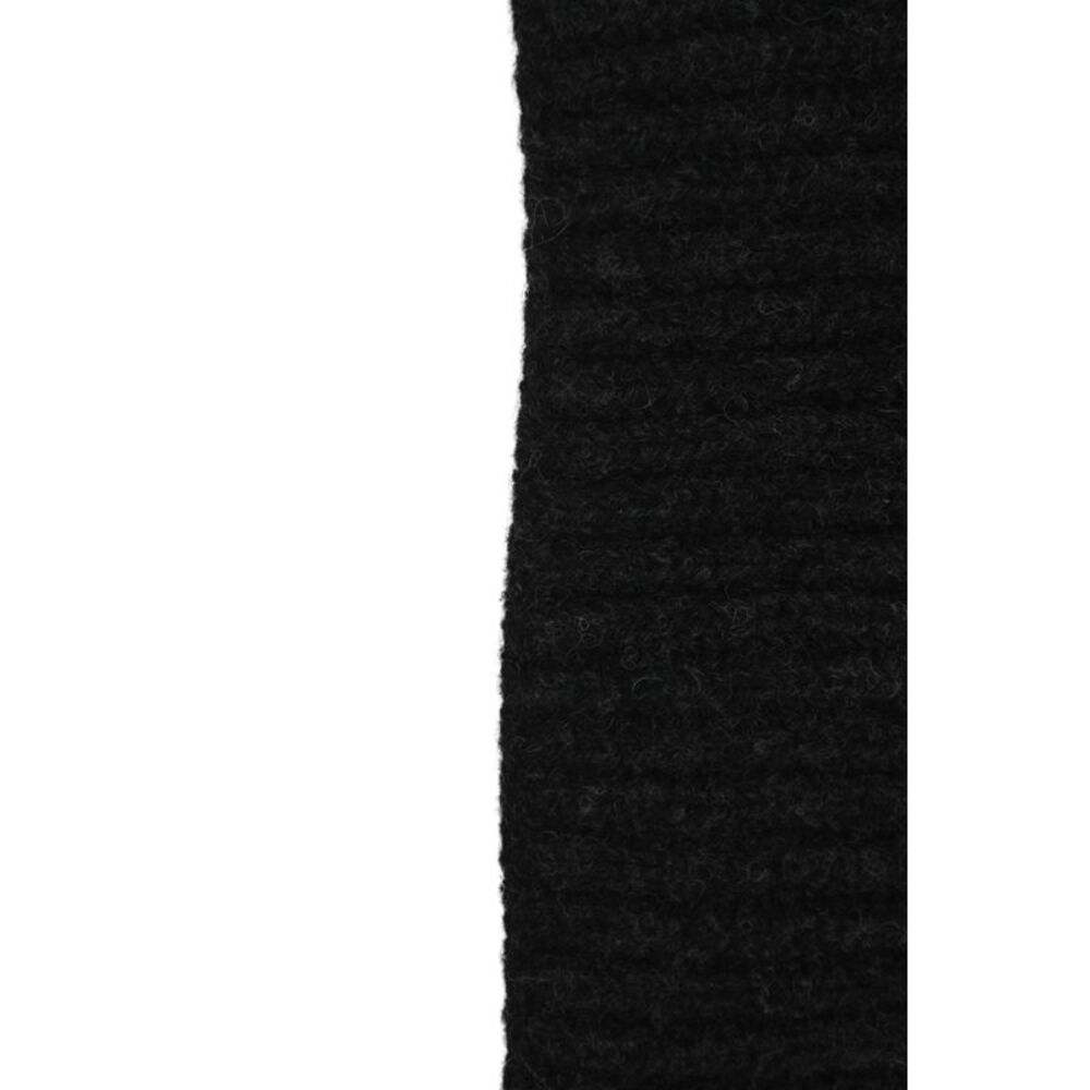 Ganni Womens Ribbed Neck Scarf Grey Wool Blend Size One Size